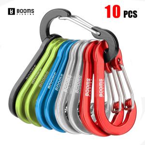 붐 낚시 CC1-10pcs 다용도 소형 클립 키 ​​체인 Caribeaner 클립 2 인치 알루미늄 D 링 Carabiners 낚시 액세서리