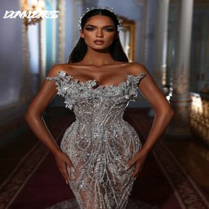 엄숙한 크리스탈 댄스 파티 드레스 2025 매력적인 민소매 페르시 파티 드레스 고급스러운 인어 바닥 길이 이브닝 가운 맞춤형