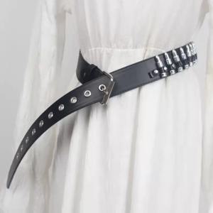 여성 패션 PU 가죽 총알 코르셋 여성 Cummerbund 코트 허리띠 드레스 Decration 와이드 벨트 J1079