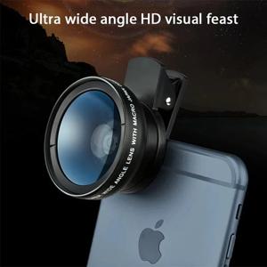 3 in1 Fisheye 렌즈 iPhone 16 15 13 11 용 광각 매크로 카메라 렌즈 전화 클립이있는 스마트 폰 렌즈 용 매크로 피쉬 아이 렌
