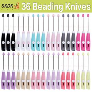 36Pcs 새로운 DIY 구슬 아트 나이프 휴대용 학생 종이 커터 사무실 운반 포장 풀기 및 포장 택배 칼