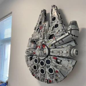 TLXT 7541피스 스탠드 포함 데코레이션 빌딩 블록 밀레니엄 힙-팔콘 스타 브릭 장난감 크리스마스 생일 선물 성인용