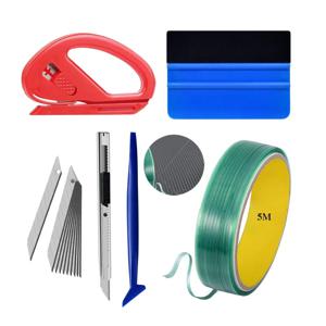  финиш 라인 테이프 비닐 커팅 테이프 펠트 스퀴지 마이크로 스크레이퍼 오토바이 자동차 데칼 디테일러 5M 용 나이프리스 테이프 커터