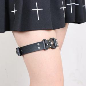펑크 스타일 검은 허벅지 가터 벨트, 롤플레잉, 코스프레, 탄성 밴드 허벅지 높이 스타킹 홀더에 적합한 고딕 테마