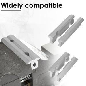 1 쌍 마그네틱 6/4 인치 V 유형 바이스 조 프로텍터 커버 목공 용 알루미늄 합금 바이스 조 고정 장치 DIY 배관 만들기