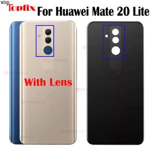 Huawei Mate 20 Lite 배터리 커버의 새로운 기능 Mate 20 Lite 배터리 커버 용 후면 유리 패널 후면 도어 하우징 케이스 교체
