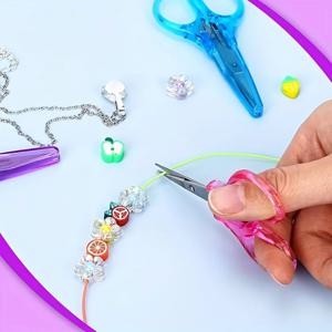 1pc 소형 정밀 공예 가위 종이 절단 스크랩북 바느질을위한 보호 캡이있는 날카로운 스테인레스 스틸 블레이드