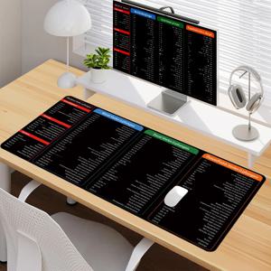 독일어 Excel 단축키 패턴 대형 마우스 패드 사무실 책상 매트 컴퓨터 키보드 패드 스타터 사무원 학생을위한 선물