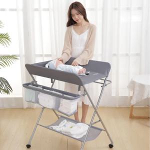 산후 센터 인증 접이식 보육 테이블 원 버튼 접이식 휴대용 아기 마사지 스테이션 허리 친화적인 디자인