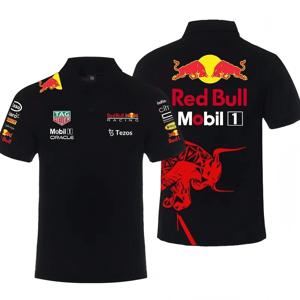2025 Red Bull Racing 팀 티셔츠 남성 인쇄 폴로 셔츠 Sportswea 여름 야외 성인 훈련 양복 레이디 레저상의