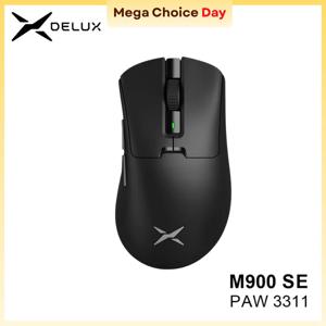 Delux M900 SE 무선 게이밍 마우스 인체공학 디자인 PAW3311 12000DPI 초경량 63g 오른손 대형 손 전용 PC 노트북용