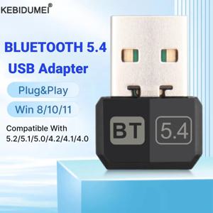 USB Bluetooth 5.4 5.3 어댑터 무선 송신기 수신기 Win8.1/10/11 드라이버 용 Bluetooth 어댑터 용 오디오 Bluetooth 무료
