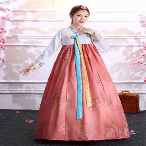 한국 전통 공연 의상 개선된 일상 민족 여성 패션 대형 사이즈 무대 의상 문화 전통복