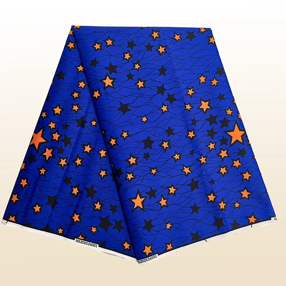 6야드 앙카라 왁스 원단 2025 고품질 아프리카 왁스 프린트 원단 아프리카 정품 보장 리얼 왁스