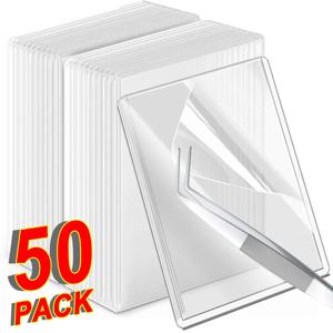 1-50PCS 투명한 한국 Kpop 카드 슬리브(보호 필름 포함) 클리어 카드 홀더 아이돌 사진 게임 카드 커버 35PT