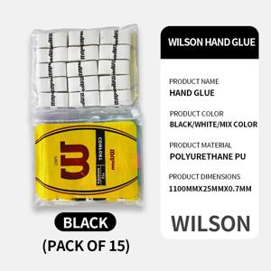 15Pcs 윌슨 핸드 접착제 테니스 라켓 그립 테이프 미끄럼 방지 스웨트 밴드 PU 배드민턴 라켓 핸들 그립 땀 밴드 흡수 그립