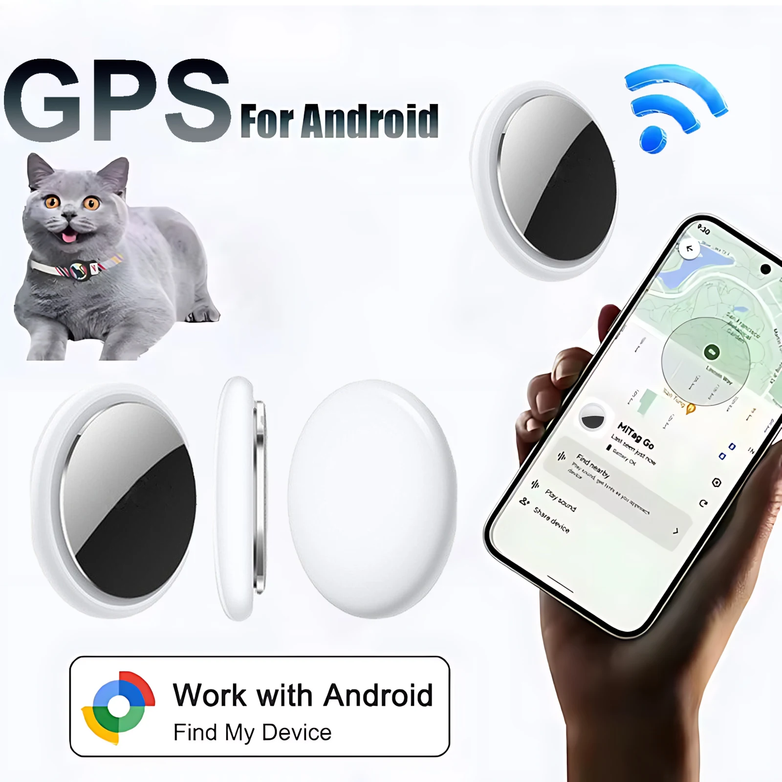Airtags GPS 추적기 전화 앱 알람 기능이 있는 실시간 위치 어린이 위치 추적기 안드로이드/iOS용 스마트 파인더