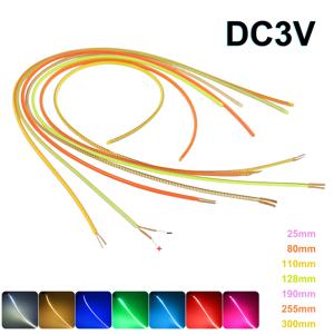 LED 전구용 자유 절단 플렉시블 LED 필라멘트 25mm 80mm 110mm 128mm 190mm 255mm 300mm DC 3V 램프 액세서리 다이오드 DIY 부품