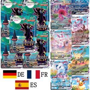 포켓몬 Ptcg DIY HOLO FOIL 카드 Umbreon Vmax - Evolving Skies 프로모션 카드 취미 용품 게임 컬렉션 언어: DE/FR/ES