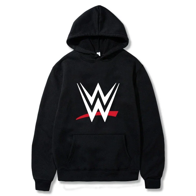 새로운 WWE 아메리칸 로고 인쇄 남성용 루즈 후드 패션 풀오버 Hoody 캐주얼 운동복 남성용 긴 소매 streetwear