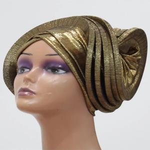 패션 여성용 탄성 러플 아프리카 터번 캡 여성 헤어랩 나이지리아 웨딩 오토 겔레 헤드타이 파티 헤드기어 헤드웨어 모자