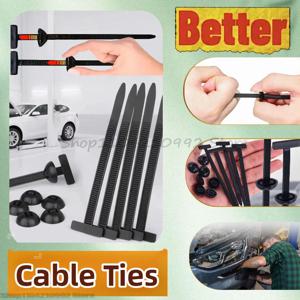 다목적 셀프 잠금 나일론 케이블 타이 다목적 자동차 펜더 엔진 가드 언더바디 패널 고정 스트랩 세트 나사 클립