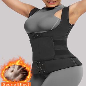 로스-보더 쉐이핑 베스트 바디 쉐이핑 코르셋 복부 조절 및 가슴 리프팅 코르셋 (세 줄 버클) 피트니스 및 바디 스컬프팅