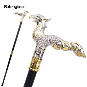 황금색 백색 봉황 롱테일 지팡이 패션 워킹 스틱 신사 럭셔리 크로시어 스팀펑크 & 일상용 94cm