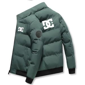 가을과 겨울을 위한 새로운 따뜻한 스탠드업 칼라 남성 캐주얼 면 패딩 재킷, 스트리트 힙합 지퍼 방수 남성 코트