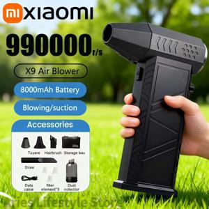 샤오미 2-in-1 강력한 팬 에어 블로워 및 진공 먼지 청소기 강력한 990000r/s 브러시리스 터보 제트 블로워 충전식