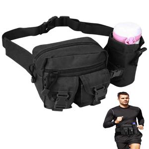 전술용 남성 허리 가방 나일론 물병 폰 파우치 야외 스포츠 하이킹 등산 캠핑 사이클링 벨트 백 패니 팩