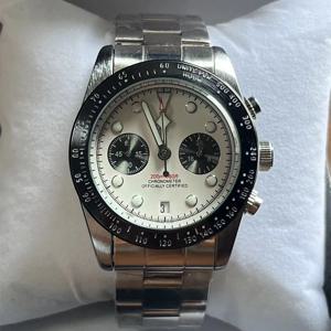 패션 비즈니스 스테인리스 스틸 스트랩 쿼츠 시계 정교한 방수 럭셔리 브랜드 시계 자동 날짜 남성용 시계