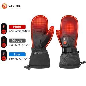 구세주 온열 장갑, 스키 장갑, 손가락 방수 방풍 배터리 온열 장갑, 남성 여성 온열 장갑, 보온 유지