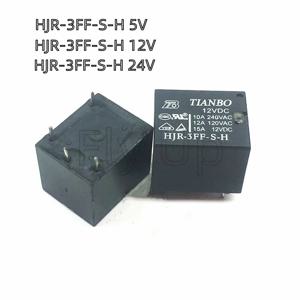 100% 오리지널 TIANBO HJR-3FF-S-H HJR-3FF-S-H-24VDC HJR-3FF-S-H-24V HJR-3FF-S-H-DC24V 10A 4 핀 5V 12V 24VDC 전원 릴레이