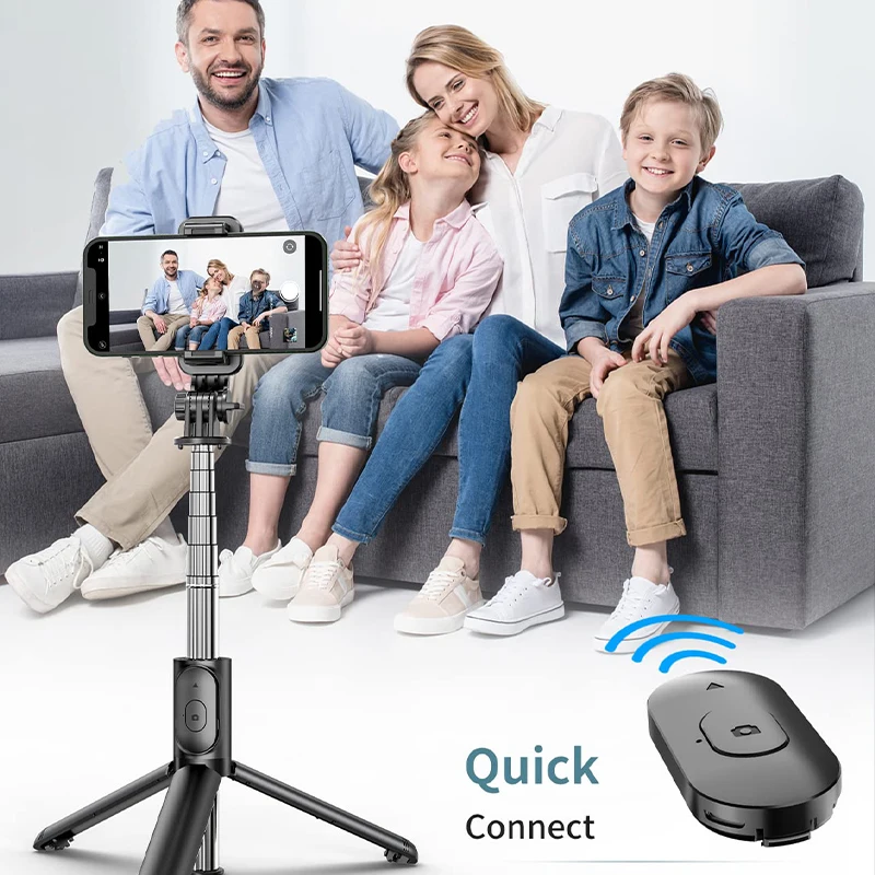 조명이 있는 자화상 폴 삼각대 무선 원격 제어가 있는 자화상 폴 휴대용 휴대 전화 삼각대 컬러 박스