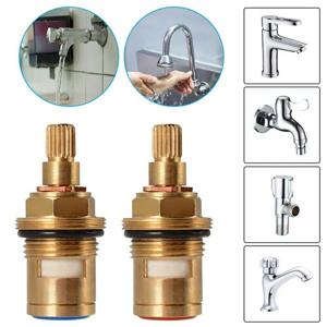 1/2 팩 교체 탭 밸브, 황동 세라믹 디스크 카트리지, 가정용 단일 콜드 앵글 밸브, 세탁기 수도꼭지 수리 부품