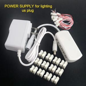 미국 플러그 전원 출력, 모델 램프, 철도, 철도, 기차 레이아웃, 특수 3V, 12V AC DC 어댑터, 12 포트