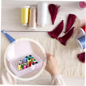 24개의 스풀 재봉 키트, 대형 재봉 상자 정리함, 휴대용 실 보관 케이스, 다기능 재봉 액세서리 상자