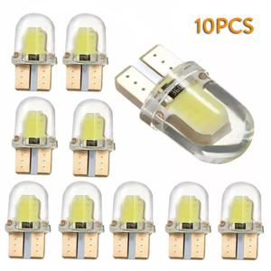 10 개/몫 T10 W5W 194 168 LED 빛 COB 6000K 전구 5W 8SMD 실리카 밝은 라이센스 램프 전구 화이트 레드 블루 옐로우 핑크 DC 12V