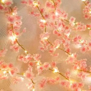 180CM 인공 벚꽃 꽃줄 웨딩 장식 정원 아치 홈 룸 데코 파티 신부용 가짜 실크 야외 장식품
