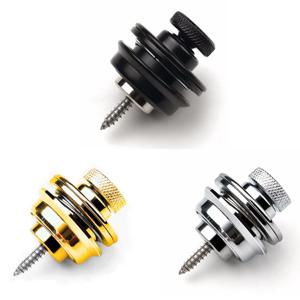 기타 스트랩 잠금 장치 1 PCS 전기 어쿠스틱 기타베이스 우쿨렐레 용 헤비 듀티 금속 버튼 보안 스트랩 잠금 장치