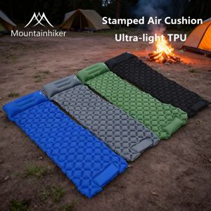 마운틴하이커 야외용 스탬프 에어쿠션 침낭 캠핑용 휴대용 에어매트리스 헤드레스트 포함 여행용 매트 접이식 침대