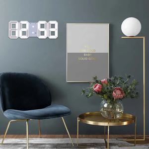 벽시계 디지털 알람 현대 주방 전자 스마트 3D USB 전원 공급 장치 LED 시간 날짜 온도 표시 데스크탑 침실