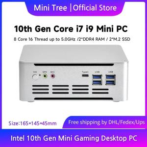 인텔 코어 i9 게이머 미니 PC i7 10850H 듀얼 DDR4 NVME Win10 오피스 비즈니스 미니 컴퓨터, 트리플 4K 미니 데스크탑 PC, 7300HQ RJ45