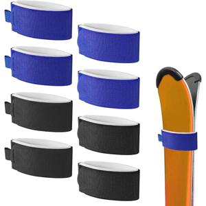 조정 가능한 스키 랩 스트랩 스키 밴드 보관 스키 패스너 테이프 보호 패드가 있는 스키 보관 타이 스키 액세서리 겨울 스포츠