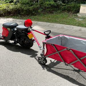 브렌타 퀵 릴리즈 캠핑 트레일러 커넥터 자전거 전기차 견인 바 알루미늄 합금 휴대용 쇼핑 카트