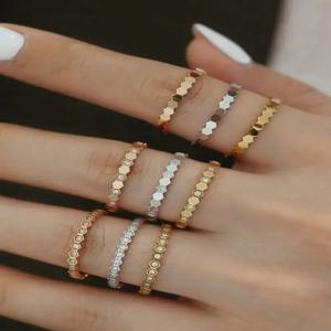 여성을위한 925 스털링 실버 지르콘 기하학적 모양 반지 선물 일치 일일 파티 고품질 빈티지 파인 쥬얼리 액세서리