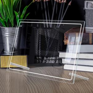 각서 투명 쓰기 보드 사무실 화이트보드 책상 주최자 아크릴 데스크탑 건조 지우기