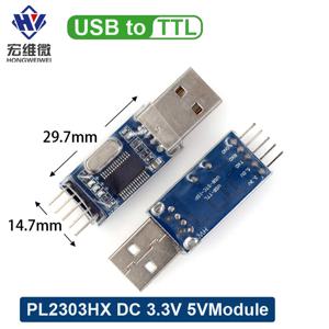 PL2303 USB To RS232 TTL 변환기 어댑터 모듈 DC 3.3V 5V PL2303HX STC 마이크로 컨트롤러 브러시 기계 보드