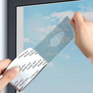 그물 구멍 수리 보조금 방수 창 스크린 수리 테이프 자체 접착 그물 패치 곤충 방지 모기 메쉬 깨진 수리